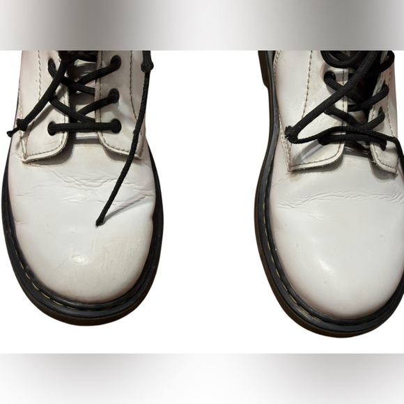 Dr. Martens White T Lamper Zavala 8 Eyelet Combat Boot EU 37 US L 6 US M 5 UK 4 - Picture 10 of 15